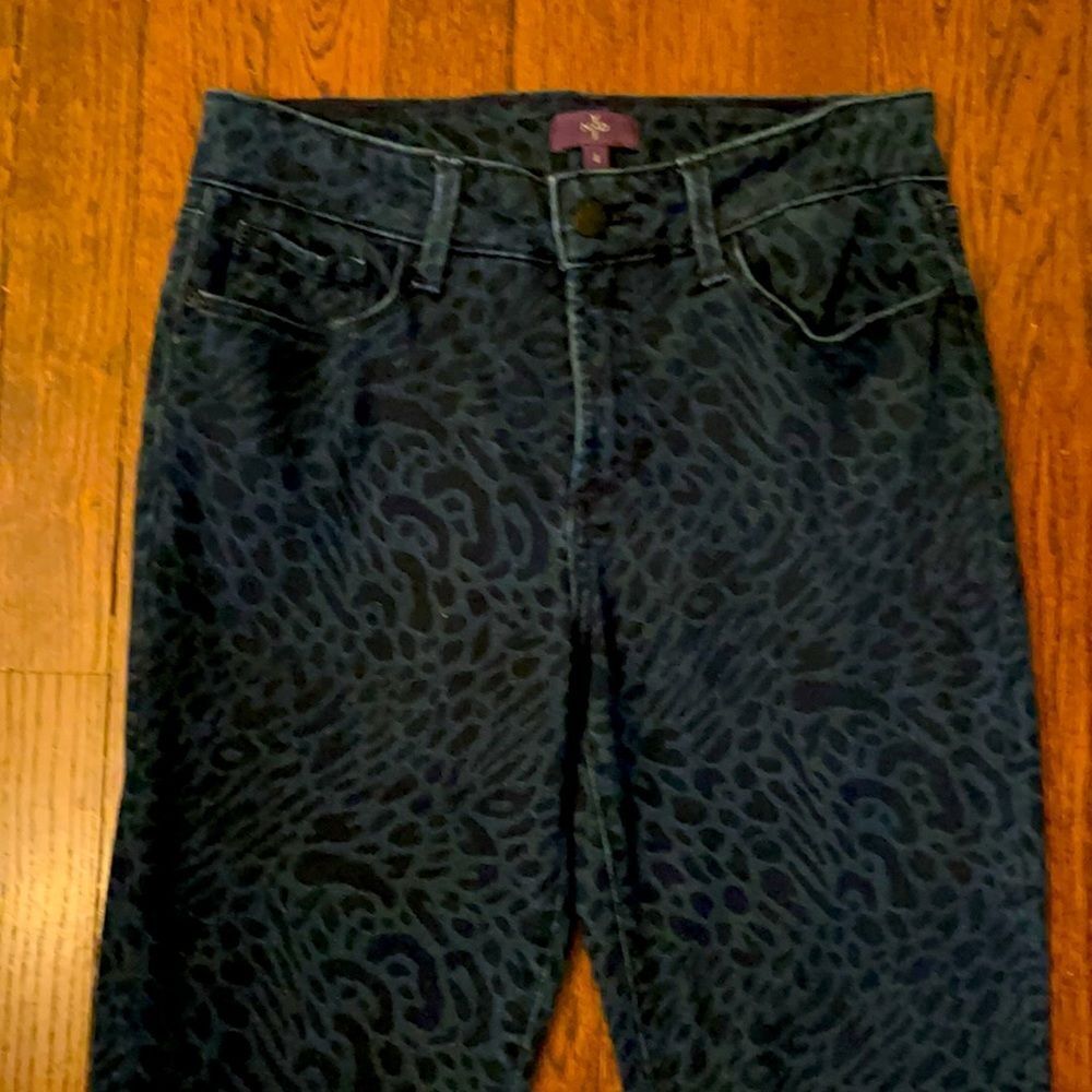 NYDJ Sz 4 Animal Print Jeggings Leggings EUC